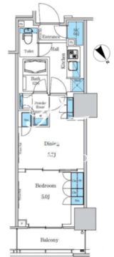 パークアクシス滝野川ラブリーズ 517 間取り図