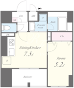 レジデンスホクサイ 602 間取り図