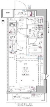 クレヴィスタ高田馬場 2階-25.81 間取り図