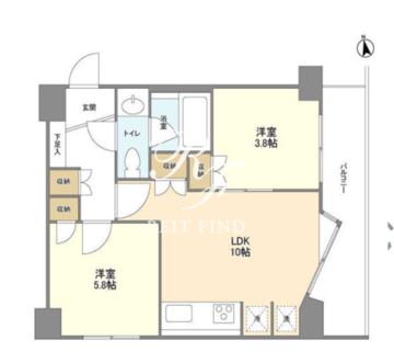 BPRレジデンス代々木 302 間取り図