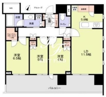 晴海フラッグ SUN-D-608 間取り図
