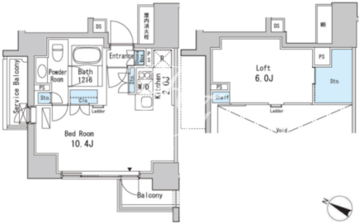 ベルファース目黒 1404 間取り図