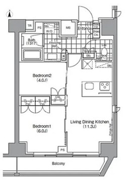 パークハビオ秋葉原エスト 1302 間取り図