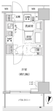 パークハビオ渋谷本町レジデンス 505 間取り図
