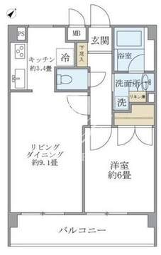 コスモリード西馬込レジデンス 602 間取り図