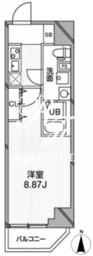 グランパセオ高田馬場 405 間取り図