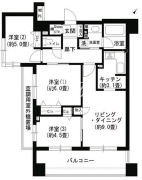 クリオ文京小石川 701 間取り図