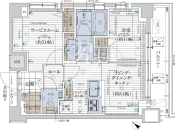 エステムプラザ品川西小山 802 間取り図