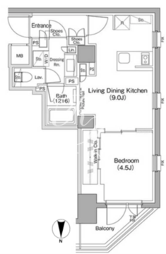ザ・パークハビオ高円寺 314 間取り図