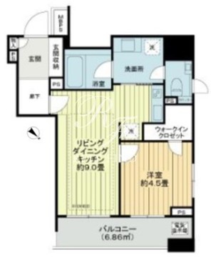 ライオンズシティ東京タイムズプレイス 410 間取り図