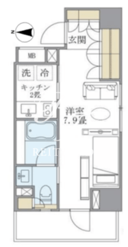 ブリリアイスト白金高輪 702 間取り図