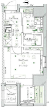 ガリシア駒込 901 間取り図