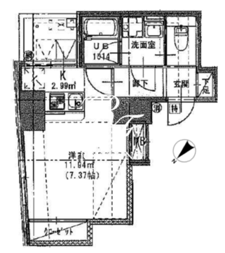 エスレジデンス日本橋浜町 203 間取り図