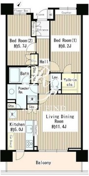 クラッサ目黒 406 間取り図