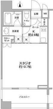 コンフォリア森下 1303 間取り図