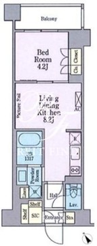 クレストコート渋谷笹塚 202 間取り図