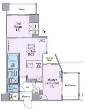 クレストコート渋谷笹塚 602 間取り図