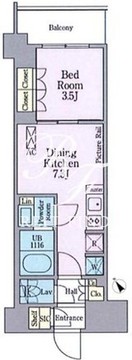 クレストコート渋谷笹塚 205 間取り図