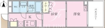 N’sパークレジデンス新宿御苑 202 間取り図