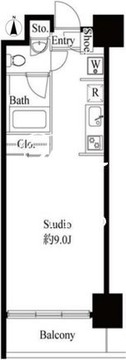 グレンパーク秋葉原イースト 902 間取り図