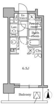 レジディア三軒茶屋 205 間取り図