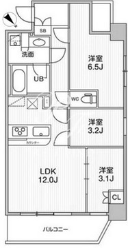 コンフォリア・リヴ志村三丁目 307 間取り図