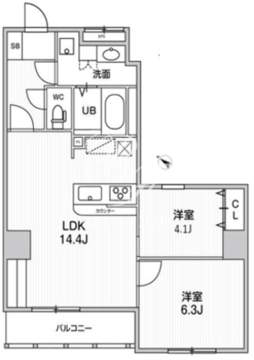 コンフォリア・リヴ志村三丁目 701 間取り図