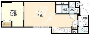 ウェルスクエアイズム都立大学 302 間取り図