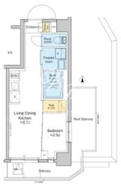プラウドフラット西日暮里ディアージュ 605 間取り図
