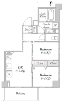 ルミーク本町ウェスト 402 間取り図