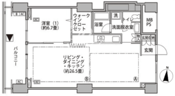 東雲キャナルコートCODAN 16-1011 間取り図