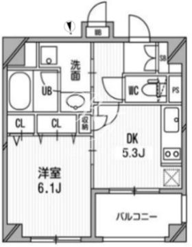クリオ三田ラ・モード 608 間取り図