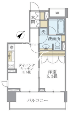 ラサンテ千駄木 306 間取り図