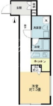 PREAS西大井 405 間取り図