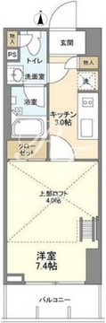 PRIME FORESHITA 103 間取り図