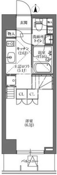PRIME FORESHITA 204 間取り図