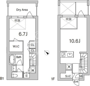 グランデュオ用賀5 104 間取り図