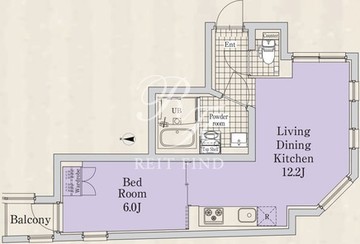 エクサム用賀 306 間取り図