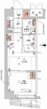 ハーモニーレジデンス神楽坂ヒルズセカンド 208 間取り図