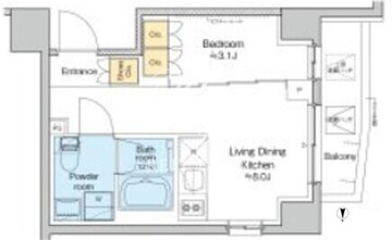 プラウドフラット西日暮里ディアージュ 403 間取り図