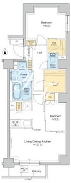 プラウドフラット西日暮里ディアージュ 209 間取り図