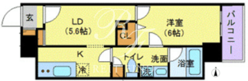 カスタリア蔵前 404 間取り図