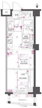 ズーム渋谷笹塚セカンド 208 間取り図