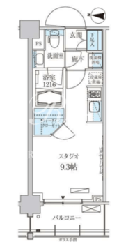 パークアクシス菊川ステーションゲート 804 間取り図