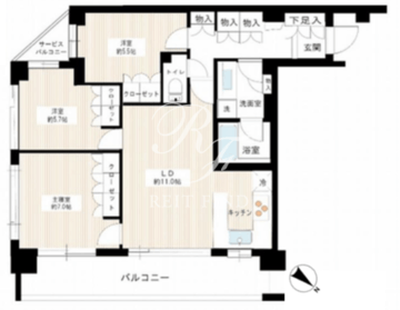 カスタリア八雲 303 間取り図