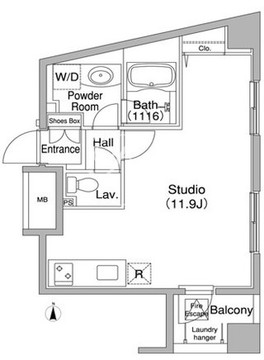 コンフォリア銀座イースト 1406 間取り図