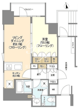ブランズ大手町 1101 間取り図