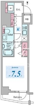 ドゥーエ板橋区役所前 505 間取り図