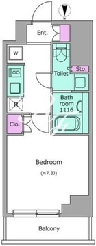 ドゥーエ日暮里 402 間取り図