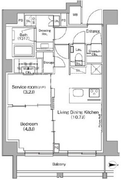 ザ・パークハビオ高円寺レジデンス 1001 間取り図
